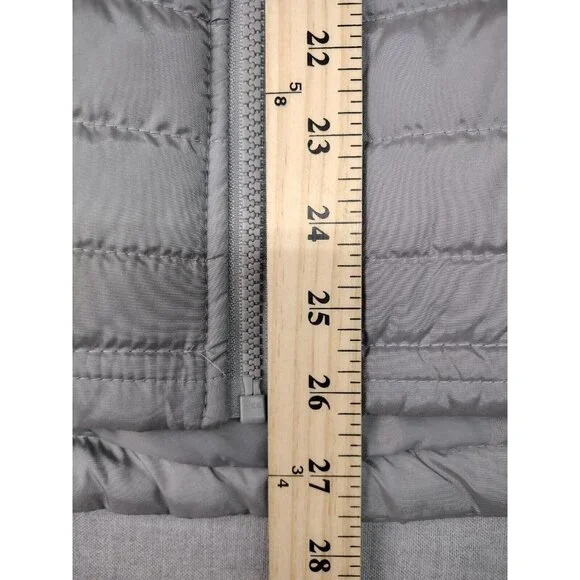 Isaac Mizrahi Live Women's Gray Sleeveless Zip Puffer Vest Jacket XXS USED - Picture 4 of 6